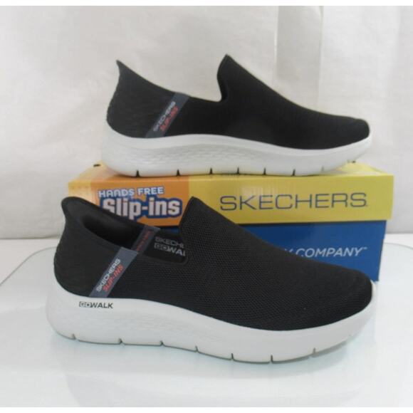 Men\'s Skechers Size 10.5 Slip Ins Go Walk Flex No Hands Sneakers Black / Grey main image 8